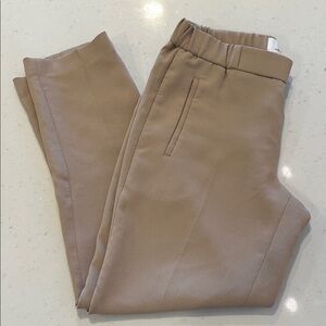Aritzia Wilfred Tan Pant Size 2 with Cinched Waist